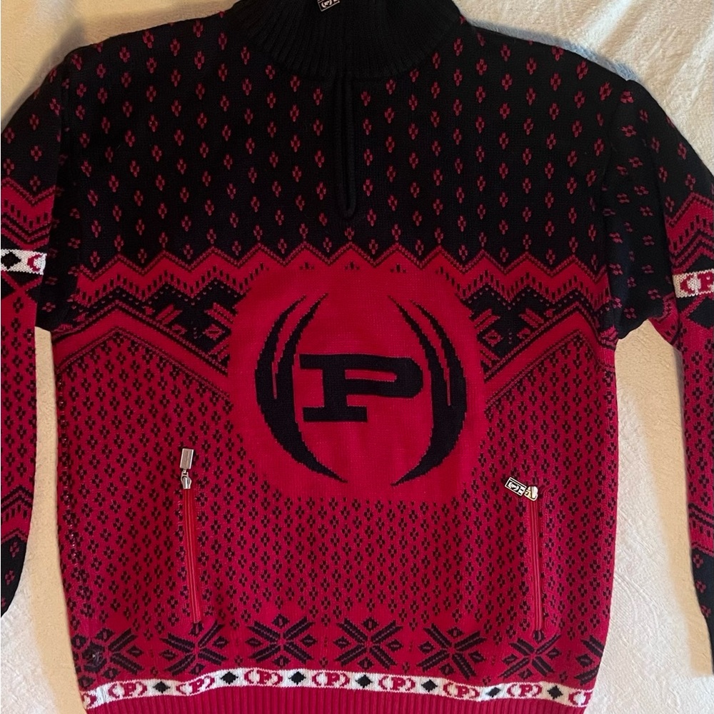 Nordic Red and Black Men's Sweater